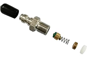 AOPKEO 8mm Fill Nipple Male Quick Disconnect Valve with One Way Foster Stainless Steel for Paintball Airsoft PCP Diving Mountaineering