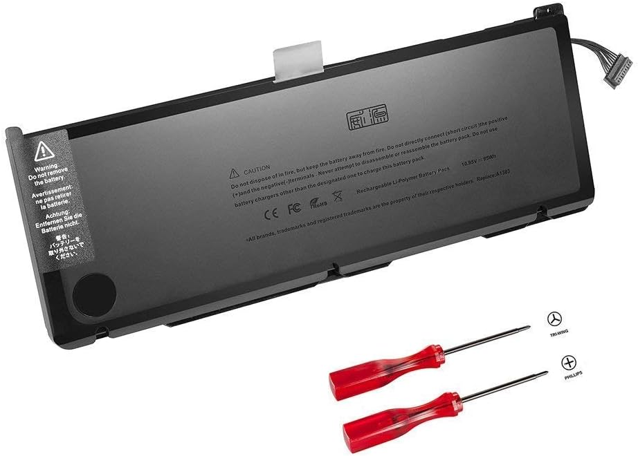 GWY-TECH New Laptop Battery for MacBook Pro 17 inch A1383 A1297 [Only for 2011 Version] 020-7149-A 020-7149-A10 MD311 MC725-12 Months Warranty [10.95V 95Wh]