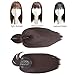 BESTLEE Synthetic Human Hair Mono Hairpiece for Hair Loss Clip in/on Hair Topper with Air Bangs 12 Inches (Dark Brown)