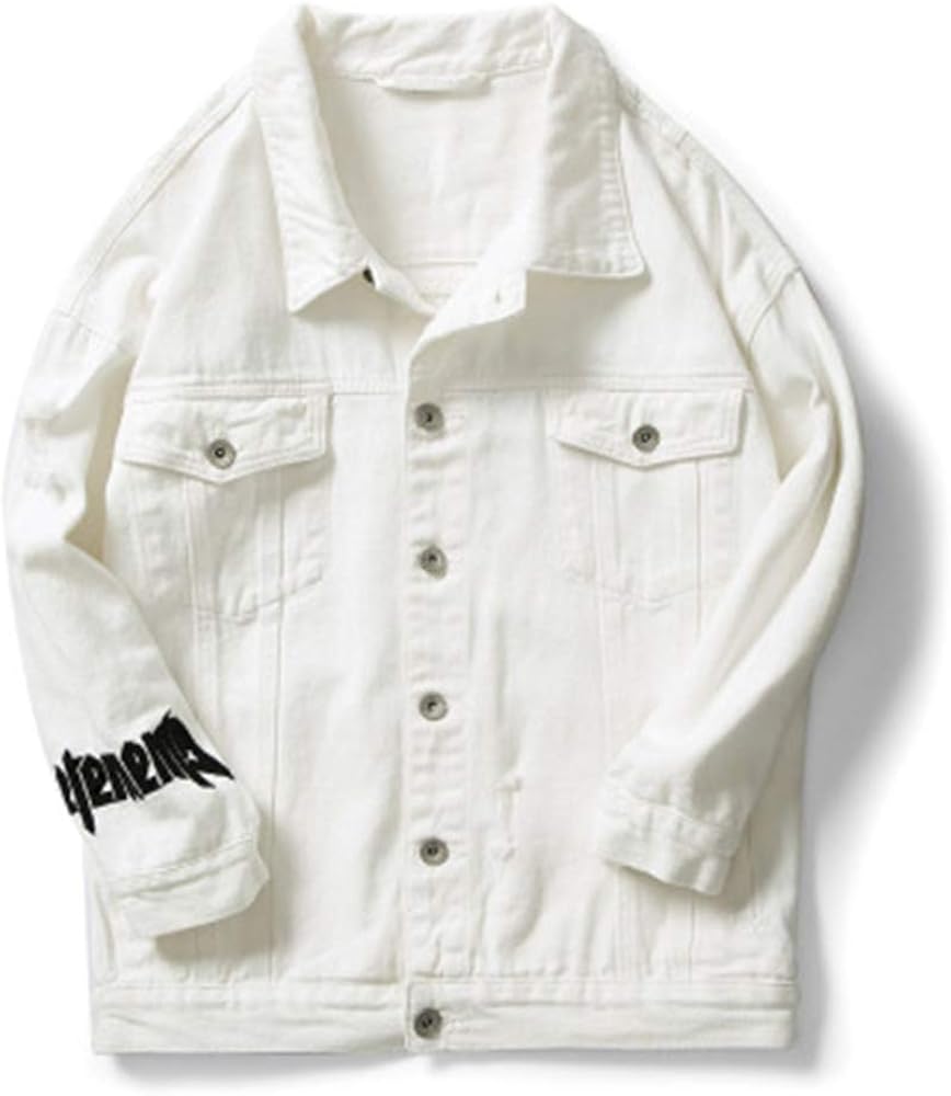white denim bomber jacket