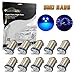Partsam 10pcs BA9s LED Bulb Blue 3-SMD Car Light Kit for Instrument Panel Gauge Cluster 1815 1895 57 53 Lamps