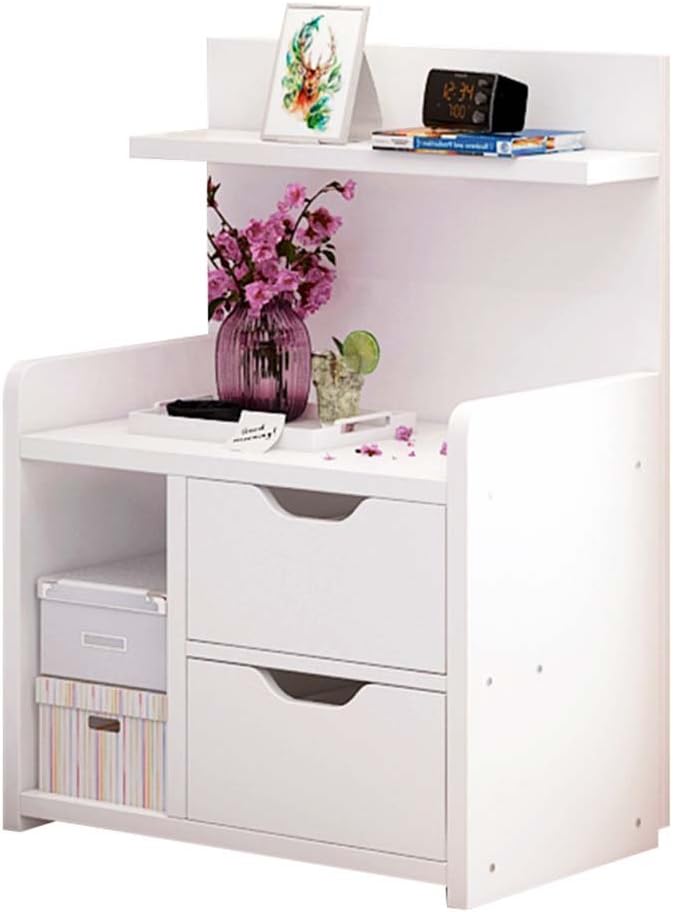 Nightstand Global-DIY Mesita de Noche con gaveta de Almacenamiento en