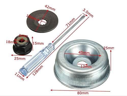 Geelyda Gardening Machine Lawnmower Kit-Thrust Washer,Rider plate,Collar Nut,Maintenance Screwdriver,Blade Adapter Attachment Maintenance Kit For STIHL String Trimmers Brush Cutter