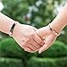 SXNK7 Gift for Lover His Queen Her King Stainless Steel Couple Bracelets for Women Men Jewelry Matching Set (His Beauty Her Beast)
