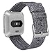 EZCO Bands Compatible with Fitbit Versa/Versa 2 / Versa Lite, Woven Fabric Breathable Watch Strap Quick Release Replacement Wristband Accessories Compatible Versa Smart Watch Women Man