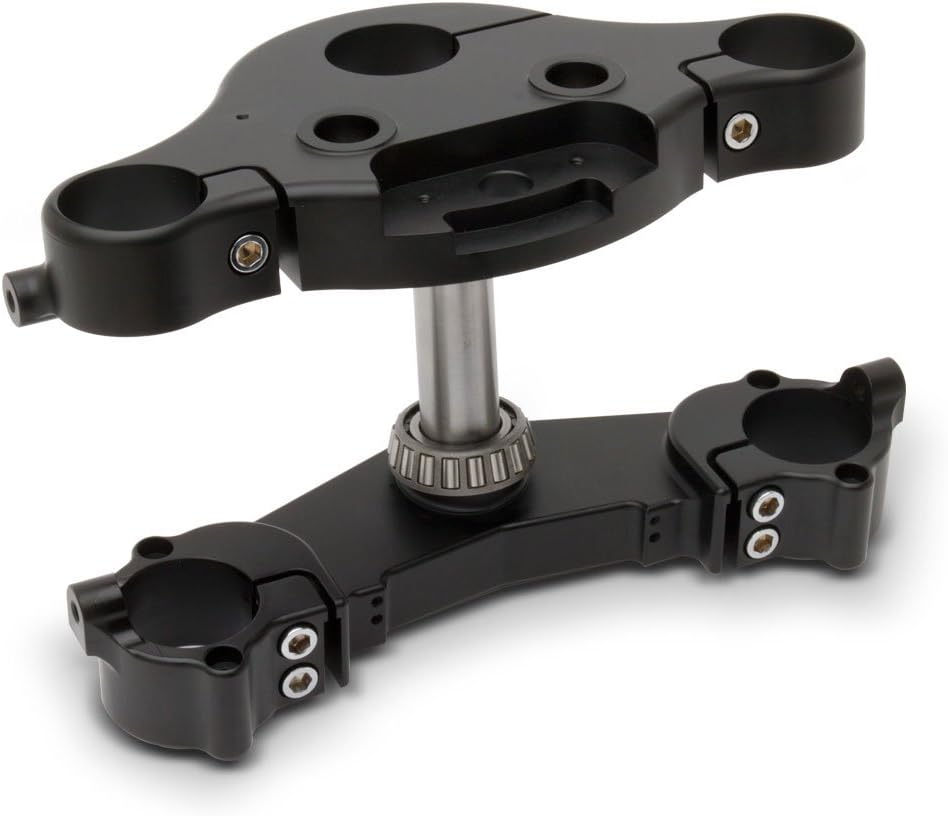 DEMONS CYCLE 10" Wide Glide Black Triple Trees 7 deg Raked for Harley-Davidson Dresser Front Ends
