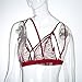 FAPIZI ♥ Lingerie ♥ Women Lingerie Floral Sheer Lace Bra Top Seamless Bralette Cup Wireless Bra (M, Red)