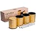 Yellow Mountain Imports Casino Liar's Dice Golden Cup Shaker Bluffing Game, 4 Cups and 20 Dice (1.6 Centimeters)