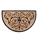 Milliard Doormat Extra-Thick Decorative Renaissance Coco Fiber Half Round Heavy Duty Doormat - 18x30in.