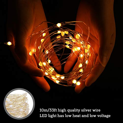 Tencoz Guirnalda Luces 10M 100 LED, Cadena de Luces LED USB Exteriores Interiores IP44 impermeable, Luces LED de Colores para Decoración Navidad Fiestas Bodas Jardin Habitacion(vistoso)