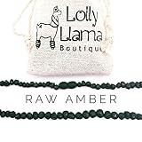 Adult Raw Baroque Baltic Amber Necklace - All Natural Pain Relief for Adults to Help Migraines, Sinus, Arthritis and More! Dark Cherry (22 Inches)