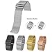 Luxury High-end Fashion Watch Mesh Band Metal Milanese Strap Deluxe Replacement Bracelet for Watch with Solid Safety Folding Clasp, 316L Stainless Steel