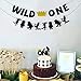 Joymee Wild One Cake Topper,Kids Boy or Girl 1st First Birthday Cake Decorations, Double Sided Handmade Glitter Decorations