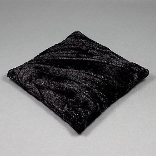 5.5 Inch Square Black Crushed Velvet Crystal Display Pillow - 'Bean Bag' Support for Crystal Skulls, Spheres, Points, Clusters and More, CPV37L