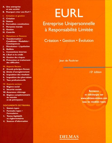 EURL, entreprise unipersonnelle à responsabilité limitée