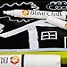 Blami Arts Drawing White Chalk Markers 4 Pack - Reversible Fine and Jumbo Tips 16mm - 10mm - 6mm - 3mm - Chalkboard Pens for Bistro Glass Windows, Office School Supplies - Eraser Sponge Included