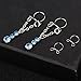 CABBE 2Pcs Fake Nipple Rings Non-Piercings Stainless Steel Body Piercing Jewelry, Blue