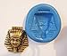 Large Egyptian Pharoah Flexible Food Grade Silicone Push Mold for Polymer Clay, Resin,wax,miniature Food,sweets,plaster