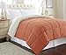 Modern Threads Down Alternative Reversible Comforter Orange Rust/Beige Queen