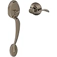 SCHLAGE FE285 PLY 620 Acc LH Plymouth Trim Lower Half Front Entry Handleset with Accent Left Hand Lever, Antique Pewter