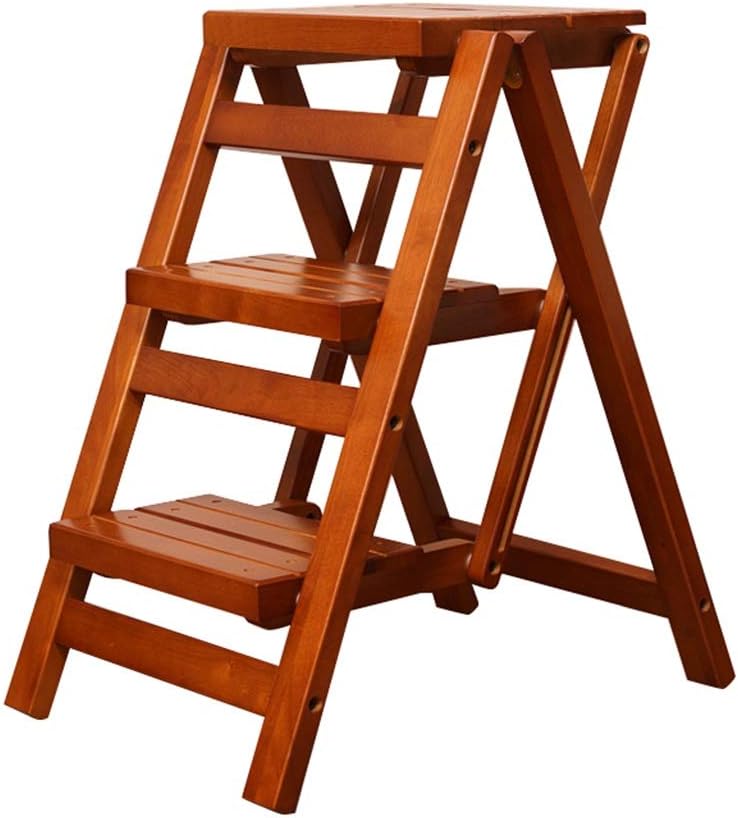 LHNLY Stepladder Marchepied Escabeau Pliant 3 Marches En Bois Pour 