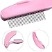 4 Packs Folding Eyelash Comb, Stainless Steel Metal Teeth Eyebrow Separator Comb Lash and Brow Makeup Applicator Brush Professional Tool for Define Lash