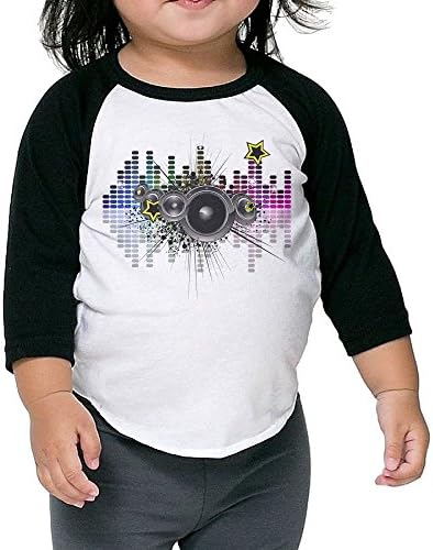 KHAZ88z Sound Activated LED Kid 3/4 Raglan T-Shirts Baseball Tee Shirts 100% Cotton Round Neck