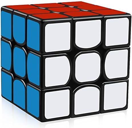 RMXZH Rubik's Cube 3x3 Smooth Magic Cube Puzzles 56 mm Black