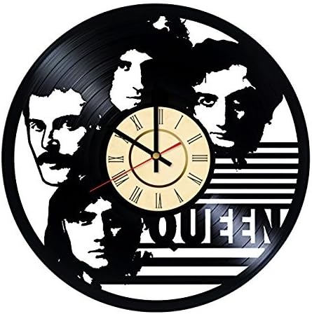 Fun Door Queen Band HANDMADE Vinyl Record Wall Clock – Perfect gifts for birthday wedding anniversary valentine’s mother’s father’s day - Gift ideas for men and women him and her