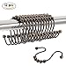 Amazer Shower Curtain Hooks Double Shower Curtain Rings Stainless Steel Rust-Resistant Double Glide Shower Hook Rings for Bathroom Shower Rod Curtains, Set of 12, Bronze- Close to The Gunmetal Color
