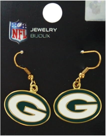 Amazon Com Wincraft Green Bay Packers Logo Dangle Earrings Sports Fan Earrings Sports Outdoors