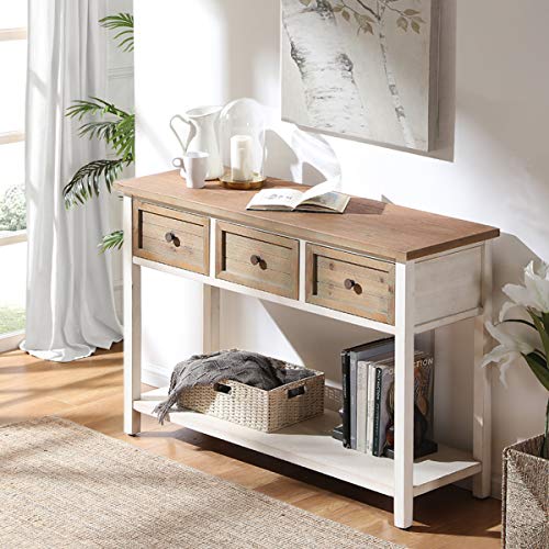 Furnichoi Rustic Sofa Table Farmhouse Console Table For Living