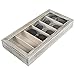 MyGift Torched Wood 6 Slot Sunglasses & Eyewear Display Storage Case w/Clear Acrylic Magnetic Closure
