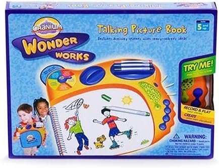 Cranium Wonder Works Talking Picture Book Electronic Learning Toy Kids Make Their Own Personal Storybook Featuring Fun Drawings and Recorded Stories