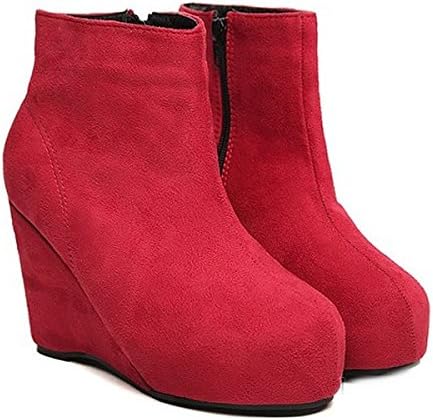 Amazon スエード ウェッジソール ショートブーツ ブーティ 厚底 Grey 37 23 0cm 23 5cm レディース 婦人服 春 夏 秋 冬 黒 白 赤 靴 大きいサイズ 安い シューズ バッグ
