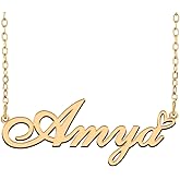 A168A Custom Pendant Name Necklace Customized Personalized Plated Name Necklace for Mother Daughter Christmas New Year Birthday Valentine's Day
