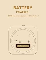 aboveClock Wooden Alarm Clock Silent Non Ticking Bedside Snooze Night Light view 3