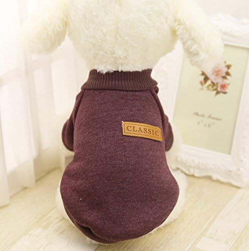 Contrast Color Autumn Winter Woolen Pet Fleece For Dog Or Cat (XXL, Brown)