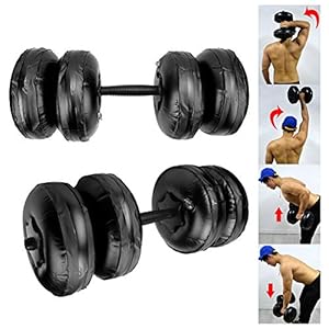 Alomejor Water Filled Dumbbell 16-20KG Adjustable Weight Dumbbell for Fitness Arm Muscle Training Bodybuilding Travel Dumbbells Set