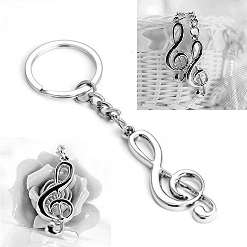 GOOTRADES Musical Note Key Ring Keyfob Keyring Music Symbol Keychain