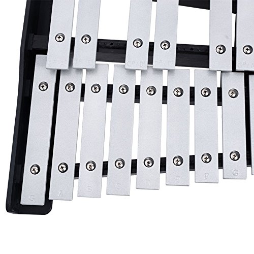 Percussion Glockenspiel Bell Kit 30 Notes w/ Practice Pad +Mallets+Sticks+Stand - Thumbnail 4
