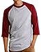 Hat and Beyond Mens Baseball Raglan T Shirts 3/4 Sleeves Casual Cotton S-3xl Jersey 1KSA0001