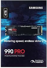 Samsung 990 PRO NVMe M.2 SSD 4TB PCIe 4.0 7450MB/s 6900MB/s Gaming MZ-V9P4T0BW view 7