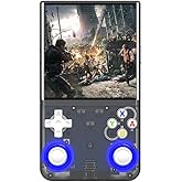 R36 Ultra Retro Handheld Game Console, with 128G Built-in 40000+ Games, 3000mAh Rechargeable, Support 20+ Simulators, Linux System, 4.0 Inch IPS Screen Portable Pocket Arcade (Transparent Black)