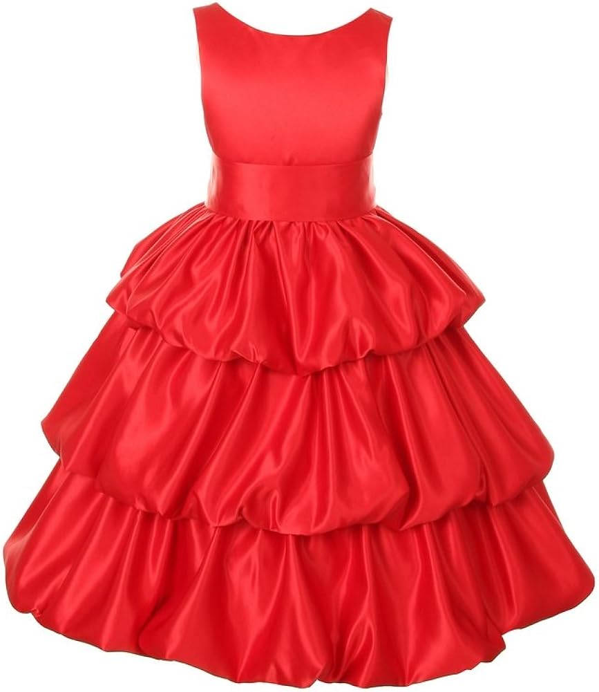 red layered dress