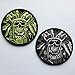 SpaceAuto Bundle 2 Pieces Death Skull War Chief USA Indian Army Military Tactical Morale Desert Badge Hook & Loop Embroidery Patch 3.5