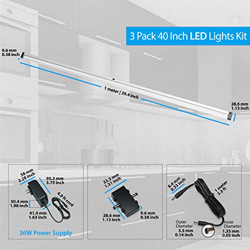 EShine Hand Wave Activated Under LED Lighting Kit, Dimmable, 3