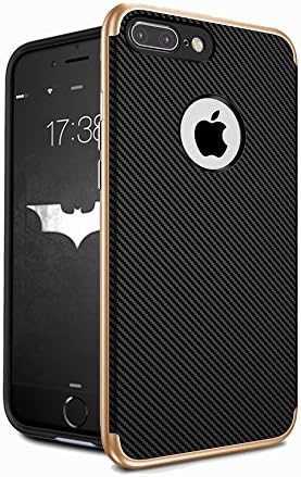 iphone 7 Plus case,KEWEK [Bumblebee Series]TPU Bumper case [Drop Protection/Shock Absorption Technology] For Apple iPhone 7 Plus 2016 (Gold)