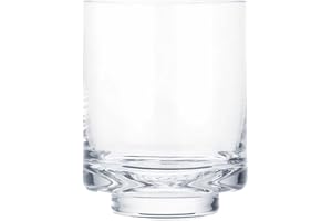 WGVI Clear Glass Pedestal Hurricane Candle Holder, 5.5" W, 6.6" H, Footed Decorative Vase for Pillar Candles, Elevated Cylinder Candleholder on a Riser Round Base, Home Décor, 1 Piece