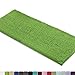 Extra Large Soft Plush Chenille Bathroom Runner Rug, Absorbent Microfiber Bath Mat, Machine Washable, Non-Slip Grip, Shag Carpet Great for Bath, Shower, Bedroom, or Door Mat (Green, 47/inch X27/'')